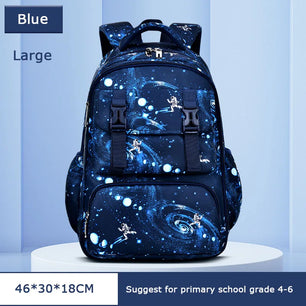 Kid's Nylon Zipper Closure Printed Waterproof School Backpack