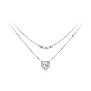 Women's 100% 925 Sterling Silver Moissanite Link Chain Necklace