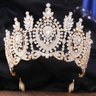 Women's Rhinestone Zinc Alloy Geometric Pattern Wedding Crown