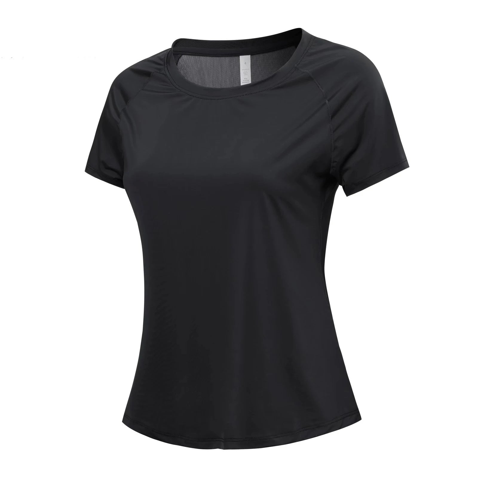 Women's Nylon O-Neck Short Sleeve Breathable Yoga Workout Top