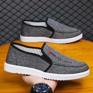 Men's Canvas Round Toe Slip-On Closure Casual Wear Loafers