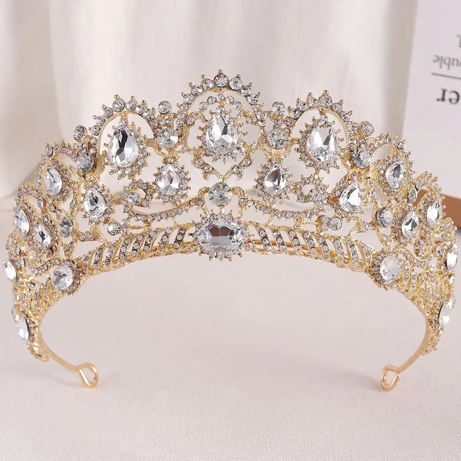 Women's Zinc Alloy Water Drop Pattern Tiaras Bridal Classic Crown