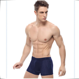 Men's Spandex Breathable Solid Pattern Sexy Loose Boxer Shorts