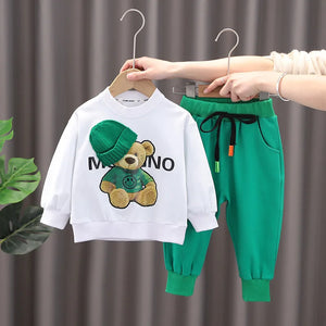 Kid's Cotton O-Neck Full Sleeve Pullover Closure Casual Clothes