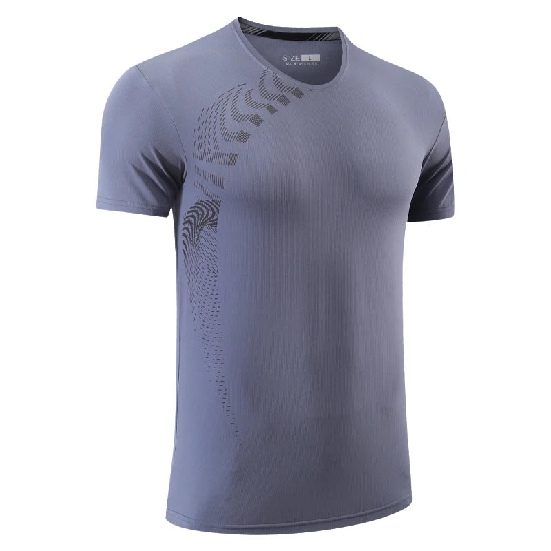 Men's Polyester Short Sleeve Pullover Closure Sportswear T-Shirt