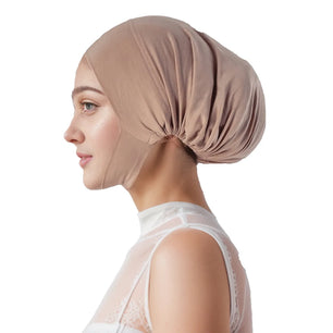 Women's Arabian Polyester Headwear Solid Pattern Casual Hijabs