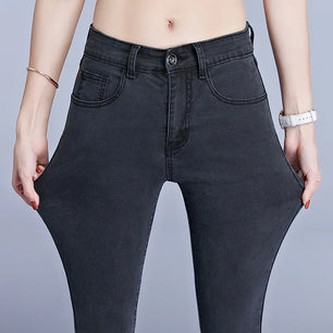 Women's Polyester Mid Waist Plain Pattern Casual Wear Pants