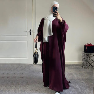 Women's Arabian Polyester Full Sleeve Solid Pattern Casual Abaya