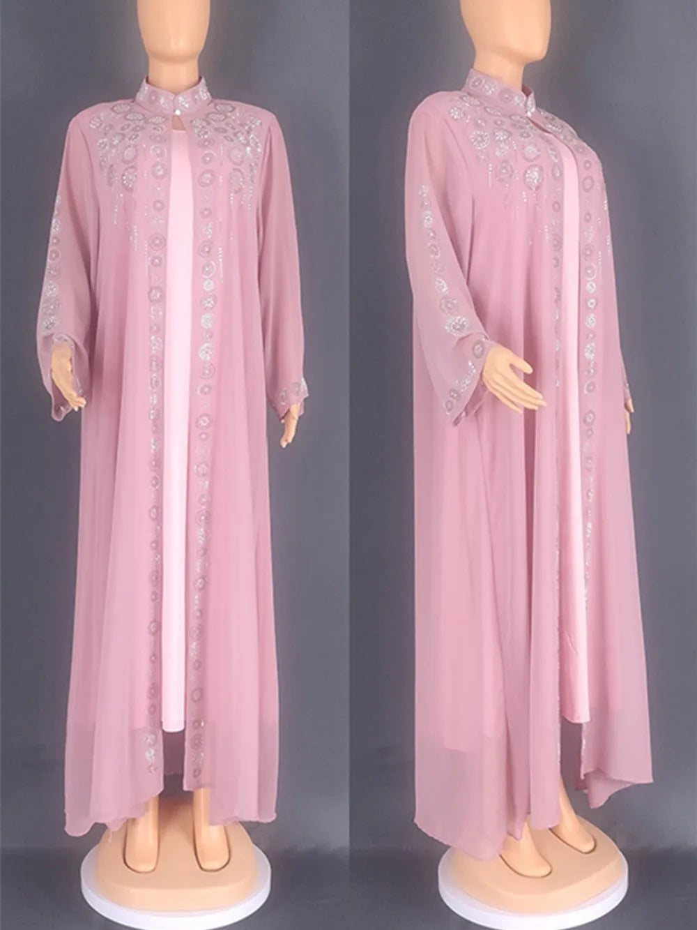 Women's Arabian Polyester Full Sleeves Embroidery Pattern Dress