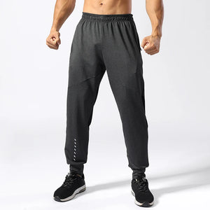 Men's Polyester Elastic Closure Quick-Drying Gymwear Trousers