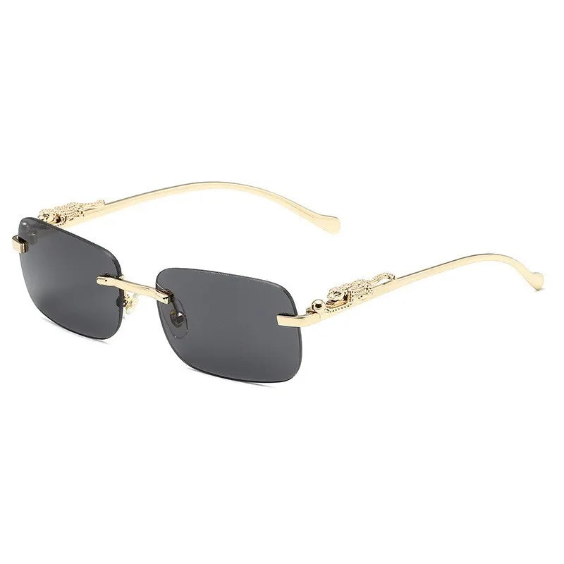 Women's Alloy Frame Rectangle Shape Luxury UV Shades Sunglasses