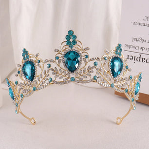 Women's Zinc Alloy Water Drop Pattern Tiaras Bridal Classic Crown