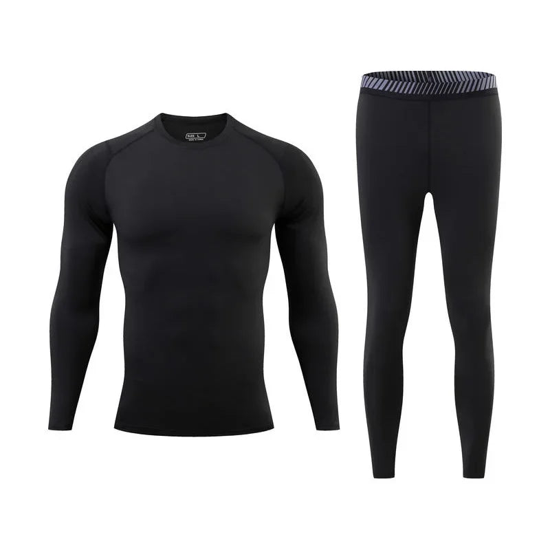 Men's Polyester O-Neck Full Sleeve Solid Breathable Sports Set