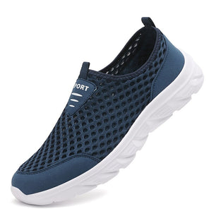 Men's Mesh Round Toe Slip-On Breathable Outdoor Sports Shoes