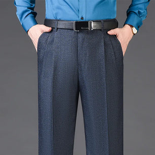 Men's Rayon Zipper Fly Closure Full Length Formal Wear Pants