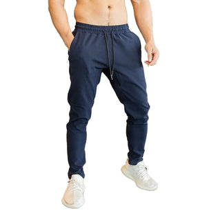 Men's Polyester Drawstring Closure Fitness Gymwear Trousers