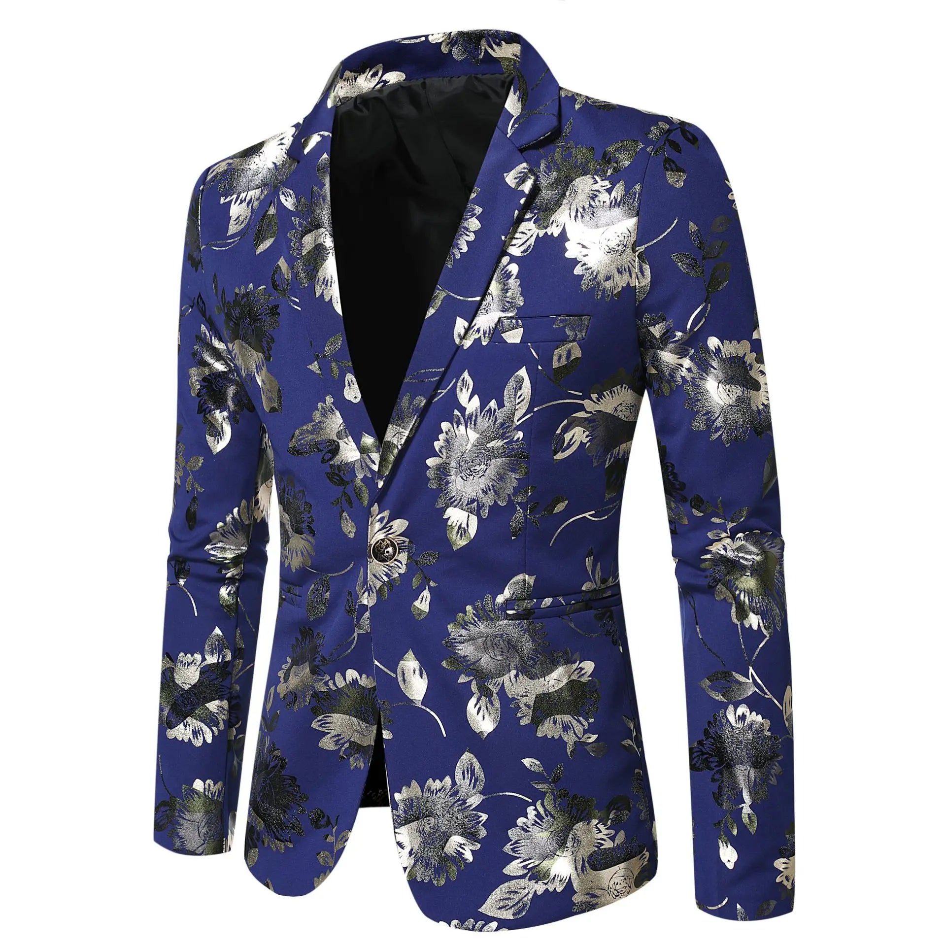 Men's Polyester Full Sleeve Single Breasted Closure Wedding Blazer