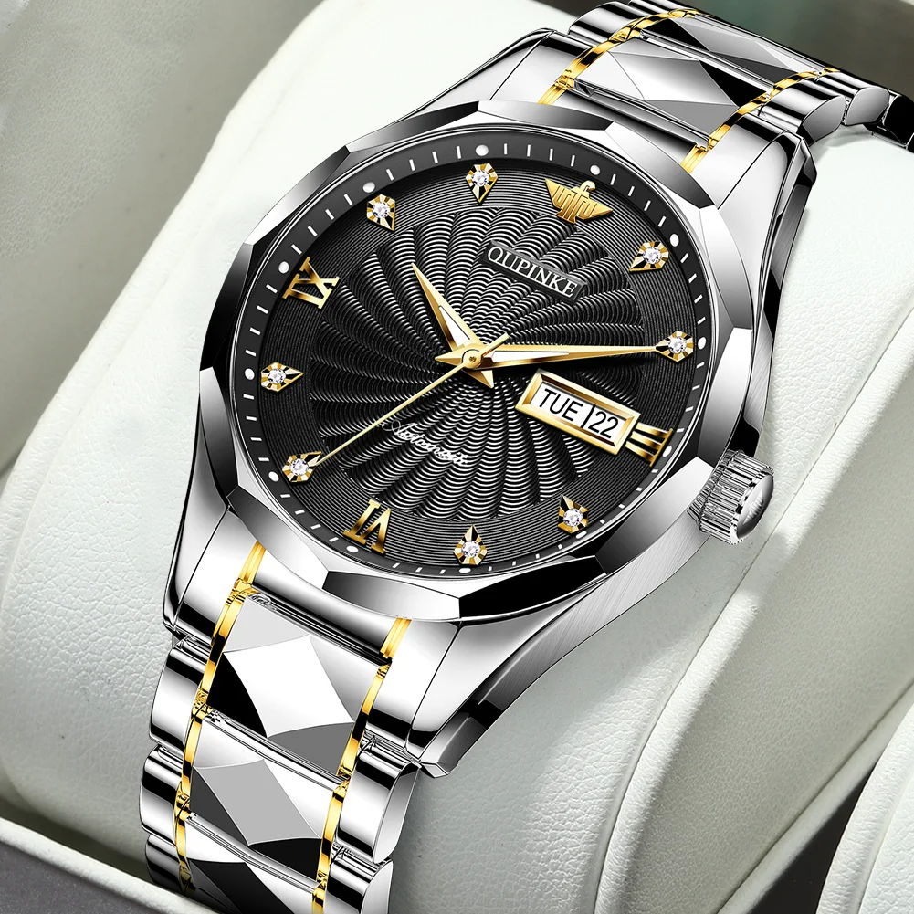 Men's Automatic Tungsten Steel Mechanical Waterproof Watches