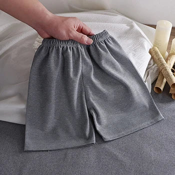 Kid's Cotton Mid Waist Elastic Closure Casual Wear Shorts