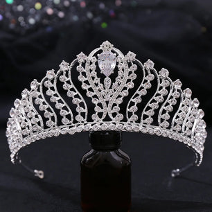 Women's Zinc Alloy Plant Pattern Tiaras Bridal Classic Crown