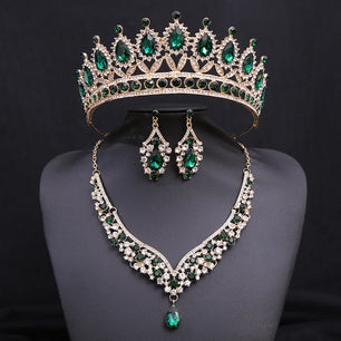 Women's Zinc Alloy Geometric Bridal Wedding Crown Jewelry Sets