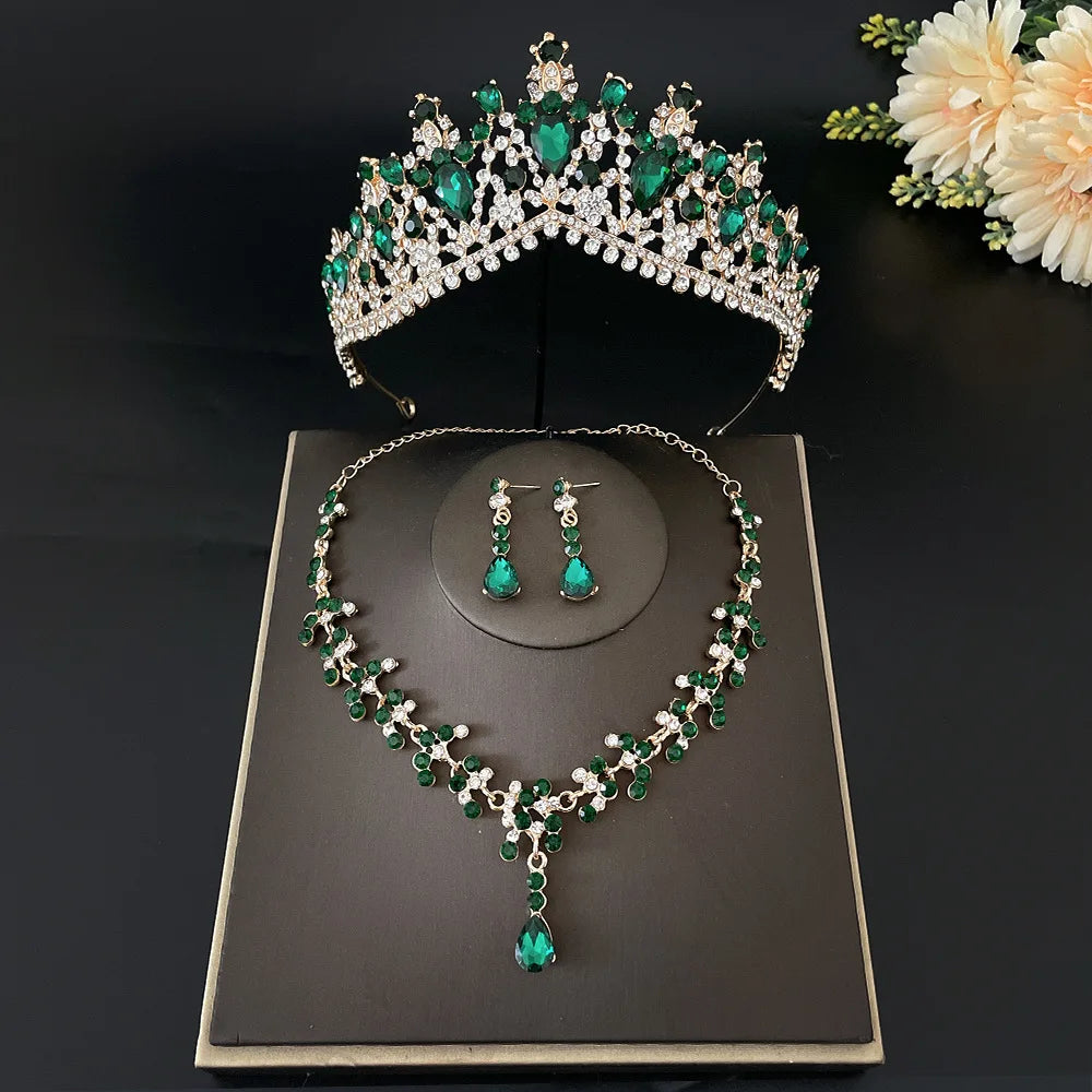 Women's Zinc Alloy Geometric Bridal Wedding Crown Jewelry Sets