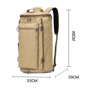 Men's Nylon Zipper Closure Solid Pattern Hiking Traveling Bag