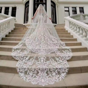 Women's Polyester Applique Edge One-Layer Bridal Wedding Veils