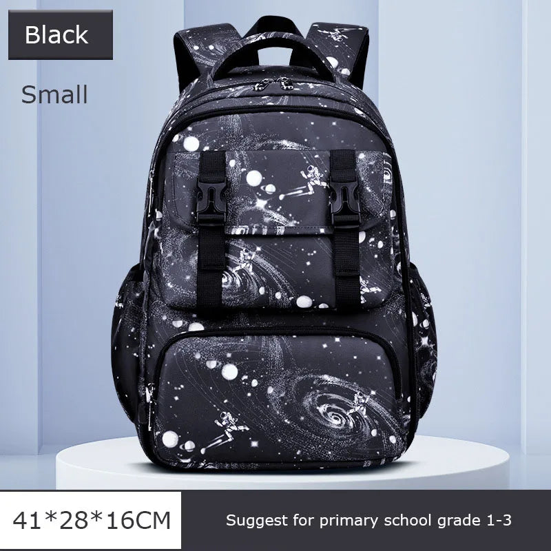 Kid's Nylon Zipper Closure Printed Waterproof School Backpack