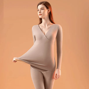 Women's Polyester Long Sleeves Breastfeeding Maternity Dress