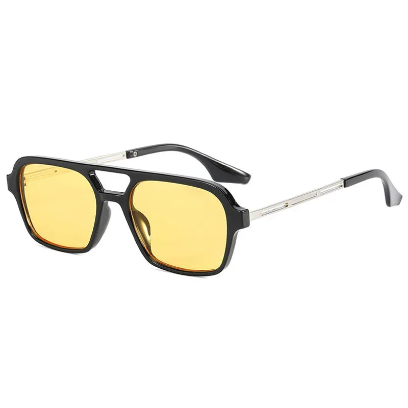 Women's Plastic Frame Polycarbonate Lens Square Shape Sunglasses