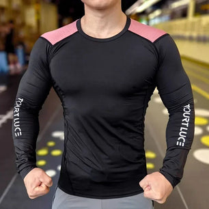 Men's Polyester Full Sleeve Pullover Closure Sportswear T-Shirt