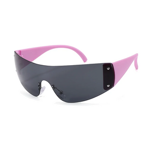 Kid's Acetate Frame Cat Eye Shape Rimless UV Shades Sunglasses