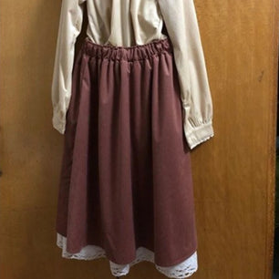 Women's Cotton High Waist Solid Pattern Casual Wear Vintage Skirts