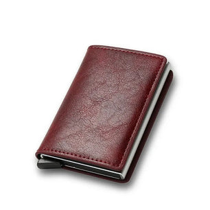 Men's PU Leather Solid Pattern Credit Card Holder Trendy Wallets