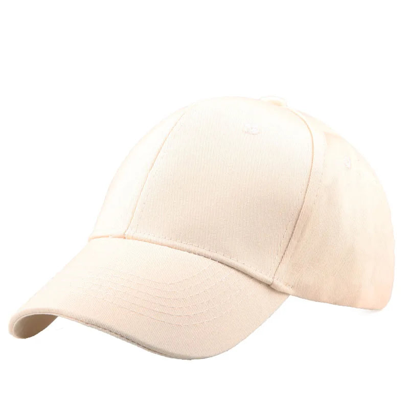 Men's Cotton Adjustable Strap Solid Pattern Casual Baseball Caps