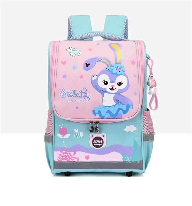 Kid's Nylon Zipper Closure Cartoon Pattern Trendy School Backpack