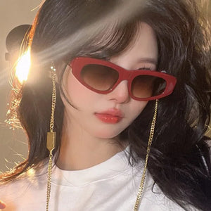 Women's Cat Eye Resin Frame UV400 Trendy Full Rim Sunglasses