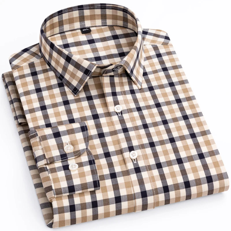 Men's Cotton Turn-Down Collar Full Sleeves Single Breasted Shirt