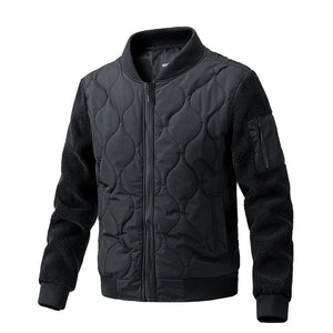 Men's Polyester V-Neck Full Sleeves Zipper Closure Casual Jacket