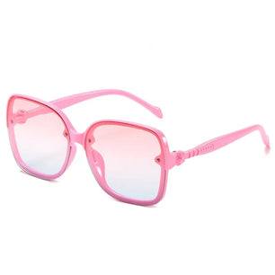 Kid's Plastic Frame Polycarbonate Lens Square Shaped Sunglasses