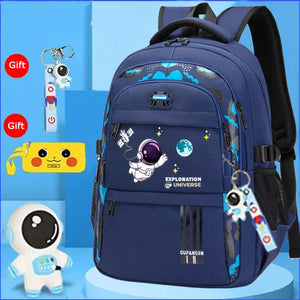 Kid's Oxford Zipper Closure Waterproof Trendy School Backpack