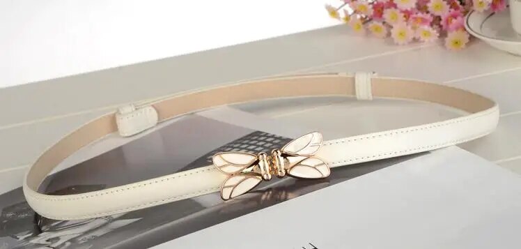 Women's Faux Leather Adjustable Cicada Pattern Trendy Belts