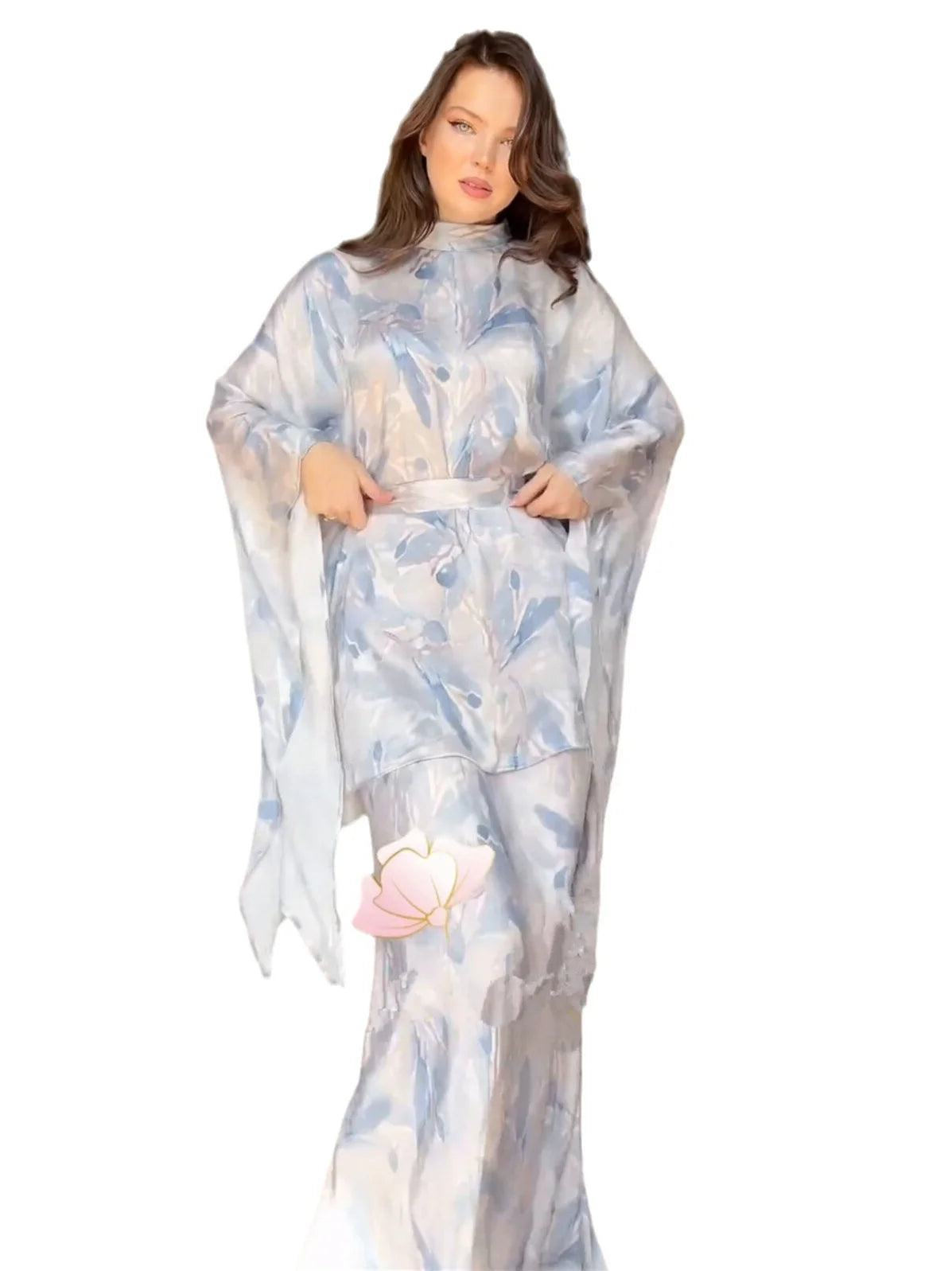 Women's Arabian Polyester Full Sleeves Printed Pattern Dress