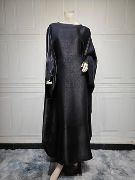 Women's Arabian Polyester Full Sleeve Solid Pattern Casual Dress