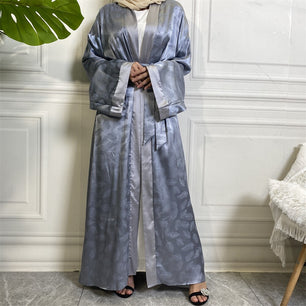 Women's Arabian Polyester Long Sleeves Printed Pattern Abaya