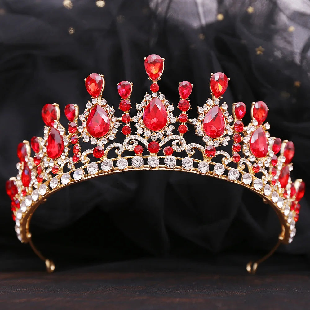 Women's Zinc Alloy Water Drop Pattern Tiaras Bridal Wedding Crown