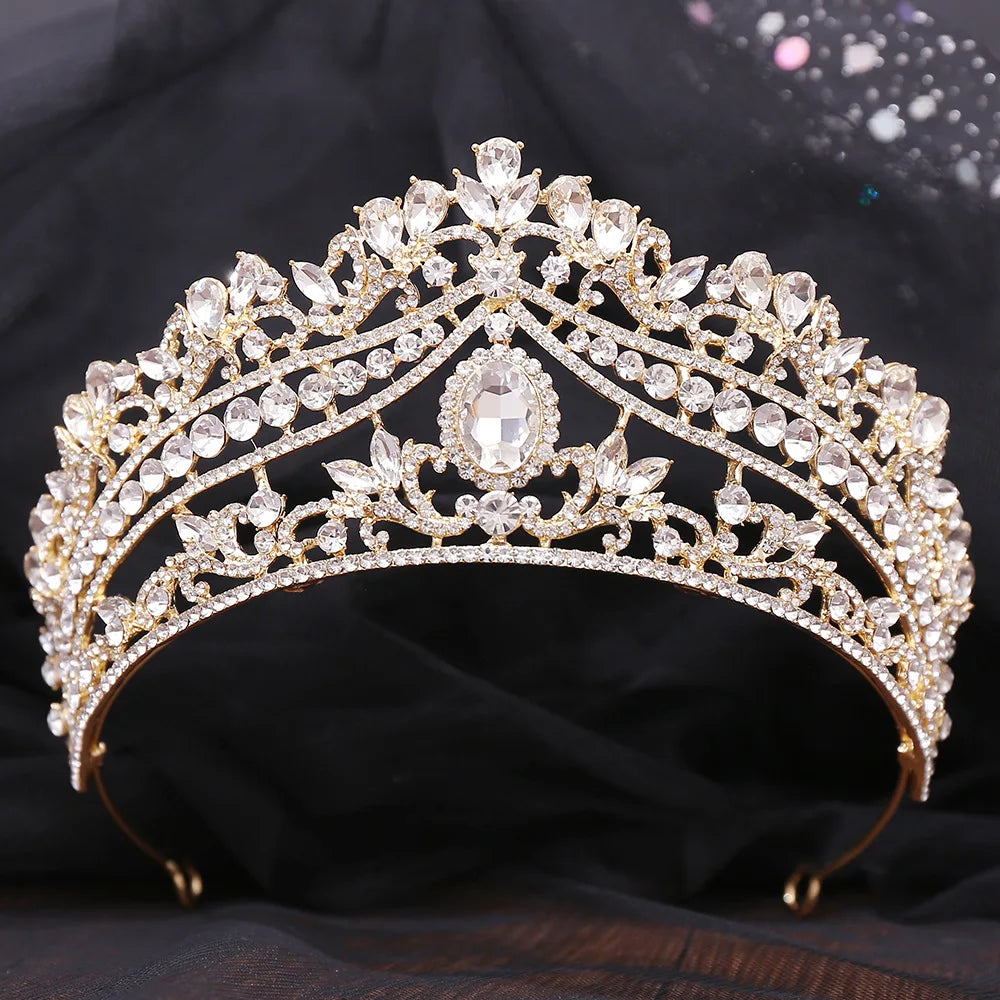 Women's Zinc Alloy Water Drop Pattern Tiaras Bridal Classic Crown