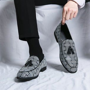 Men's Microfiber Pointed Toe Slip-On Closure Formal Wedding Shoes