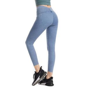 Women's Nylon High Waist Push Up Workout Sports Wear Leggings